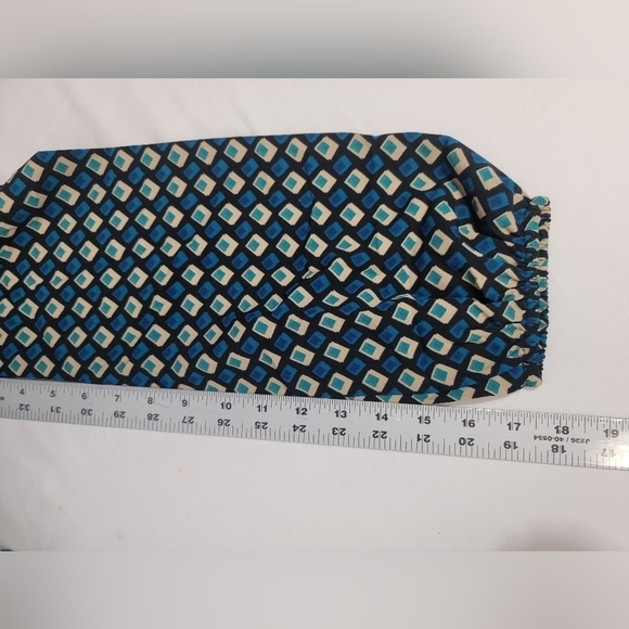 Band of The Free Genevieve Teal Diamond Long Sleeve Mini Dress Women's Medium - Picture 12 of 12